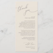 ロマン結婚ティックの場所設定サンキューカード プログラム (正面)