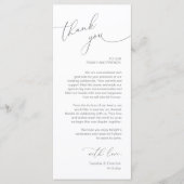 ロマン結婚ティックの場所設定サンキューカード プログラム (正面)