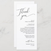 ロマン結婚ティックの場所設定サンキューカード プログラム (正面/裏面)