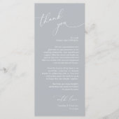 ロマン結婚ティックの場所設定サンキューカード プログラム (正面)
