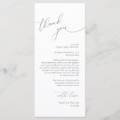 ロマン結婚ティックの場所設定サンキューカード プログラム (正面)
