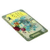 ロマン結婚ティックの,バラの救フローラ日付イエロー マグネット (右側)