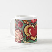 ロマン結婚ティック&アニバーサリーマグエレガント コーヒーマグカップ (正面左)