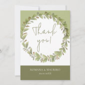 ロマン芸術的ティグリーンリース サンキューカード (正面)