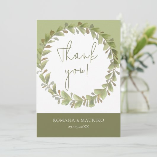 ロマン芸術的ティグリーンリース サンキューカード (スタンド正面)