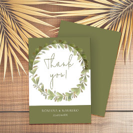 ロマン芸術的ティグリーンリース サンキューカード