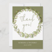 ロマン芸術的ティグリーンリース サンキューカード (正面)