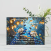 ロマン芸術的ティック結婚孔雀の記念日 招待状 (スタンド正面)