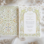 ロマン華美チックなヴィネワークア結婚ーチ 招待状