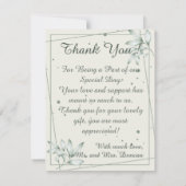 ロマン葉ク写真テンプレート結婚ズサンキュー セーブザデート (裏面)