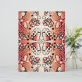 ロマン赤と白お洒落ティックハートパターン (スタンド正面)