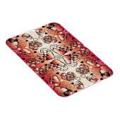 ロマン赤と白お洒落ティックハートパターン マグネット (右側)