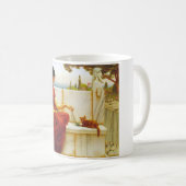 ロマン遊女性の猫お気に入りのと コーヒーマグカップ (正面右)