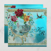 ロマンi̇ツカ3ブルーアクアマリンモノグラム 案内状 (正面/裏面)