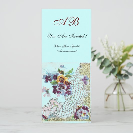 ロマンi̇トカピンクティール(緑がかった色)ブルーフローラ結婚式 プログラム (スタンド正面)