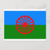 ロマーニ族の国旗 – ロマーニ国旗 ポストカード (正面)