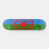 ロマ国旗 スケートボード (横)