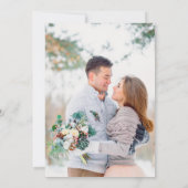 ロマ素朴ンス美しい二つ結婚の写真 招待状 (裏面)