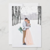 ロマ素朴ンス美しい二つ結婚の写真 招待状 (裏面)