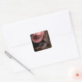 ロマ素朴ンス：カウボーイブーツ&バラハット結婚ズ スクエアシール (封筒)