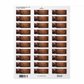 ロマ素朴ンス：カウボーイブーツ&バラハット結婚ズ ラベル (フルシート)