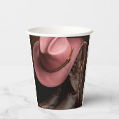 ロマ素朴ンス:カウボーイブーツ&バラハット結婚ズ 紙コップ (裏面)