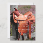 ロマ素朴ンス：フェンスカップルのサドル 招待状 (正面)