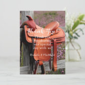 ロマ素朴ンス：フェンスカップルのサドル 招待状 (スタンド正面)