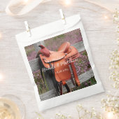 ロマ素朴ンス：フェンスサドル結婚 フェイバーバッグ (クリップ留めされた状態)