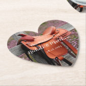 ロマ素朴ンス:フェンスサドル結婚 ペーパーコースター (アングル)