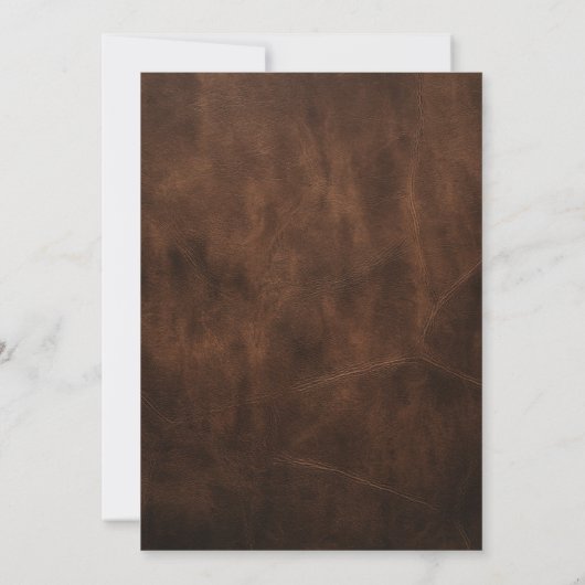 ロマ素朴ンス：ブーツ&ハットウェディングカップルのシャワー 招待状 (裏面)