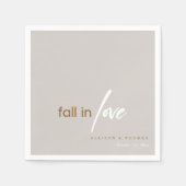 ロマ素朴ンス:愛のシンプル秋カスタムウェディング スタンダードカクテルナプキン (正面)