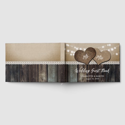 ロマ素朴ンチカントリー・ウッド氏&ミセス結婚ズ ゲストブック (全面)