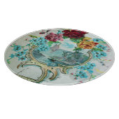 ロマi̇ントカロマンティックシースケープブルーフラワーズバラ カッティングボード (角)