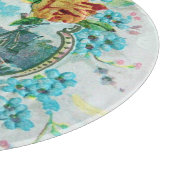 ロマi̇ントカロマンティックシースケープブルーフラワーズバラ カッティングボード (角)