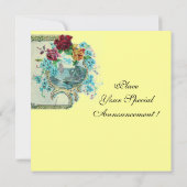 ロマi̇ントカ3モノグラム、ブルーイエロー結婚ズ 案内状 (裏面)