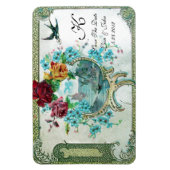 ロマi̇ントカ3 MONOGRAM,日付を保存,白 マグネット (縦)