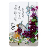 ロマi̇ントカ4 MONOGRAM，日付を保存，緑，白 マグネット (縦)