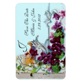 ロマi̇ントカ4 MONOGRAM，日付を保存，緑，青 マグネット (縦)