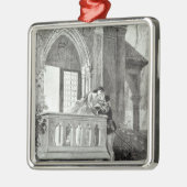 ロミオおよびJulietの行為IIからの場面 メタルオーナメント (左)