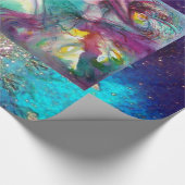 ロミオおよびJULIET/金ゴールドの青の輝き ラッピングペーパー (角)