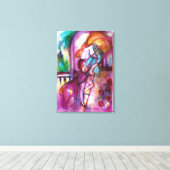 ロミオとジュリエットのロマンチックなバレンタインデー キャンバスプリント (インサイチュ (ウッドフロア))