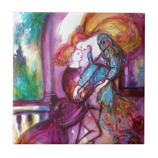 ロミオとジュリエットのロマンチックなバレンタインデー タイル (正面)