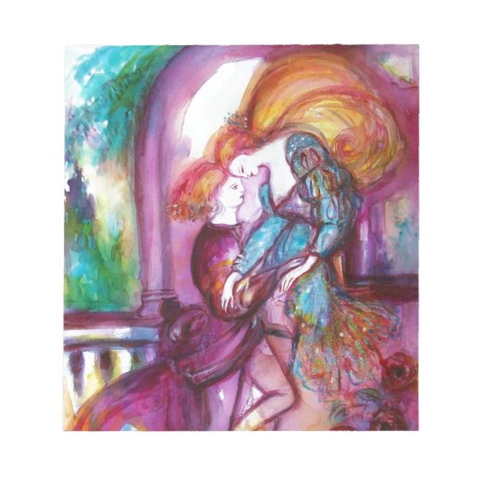 ロミオとジュリエットのロマンチックなバレンタインデー ノートパッド (正面)