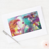 ロミオとジュリエット / ゴールド ブルー スパークル レクタングル 長方形シール (封筒)