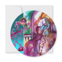 ロミオとジュリエット/ティール（緑がかった色）ピンクダマスクフローラ渦巻き