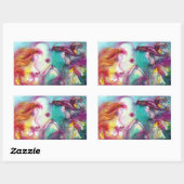 ロミオとジュリエット/金ゴールドブルー角型 長方形シール (シート)