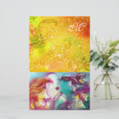 ロミオとジュリエット、黄色の緑の金ゴールドの輝き 便箋 (スタンド正面)