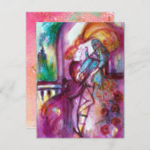 ロミオとジュリエバルコニーシーンバレンタインデー シーズンポストカード (正面/裏面)