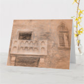 ロミオアンドジュリエットのバルコニーダヴィンチ カード (黄色い花)